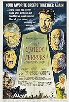 Peter Lorre, Vincent Price, Basil Rathbone, and Joyce Jameson in The Comedy of Terrors (1963)