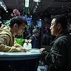 Osric Chau, James Yi, and Sara Vickruck in Trim (2019)