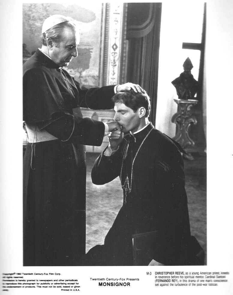 Christopher Reeve and Fernando Rey in Monsignor (1982)