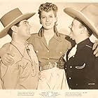 Bob Baker, Johnny Mack Brown, and Frances Robinson in Riders of Pasco Basin (1940)