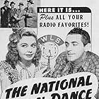Robert Benchley, Jean Dinning, Ginger Dinning, Lou Dinning, Jean Heather, Frank Kettering, Charles Quigley, Paul Trietsch, Ken Trietsch, Charles Ward, The Hoosier Hotshots, and The Dinning Sisters in National Barn Dance (1944)