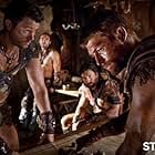 Manu Bennett, Dustin Clare, Daniel Feuerriegel, and Liam McIntyre in Spartacus (2010)