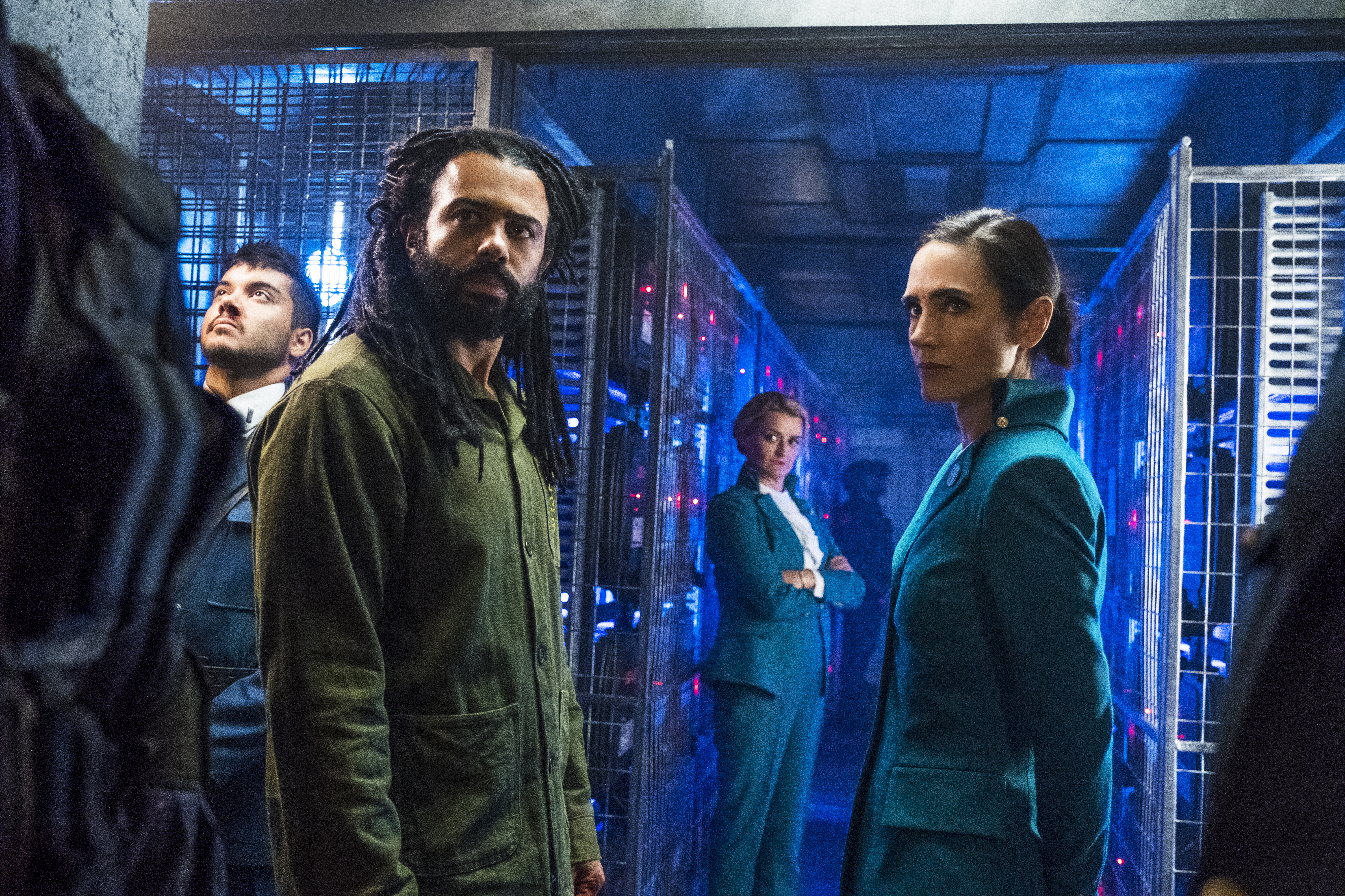Jennifer Connelly, Alison Wright, Daveed Diggs, and Sam Otto in Snowpiercer (2017)