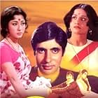 Amitabh Bachchan, Aruna Irani, and Mala Sinha in Sanjog (1972)