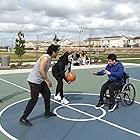 Mike Infante, Paolo Deocampo, Shana Pitts, Vincent Keaton, and Elliotte Frost in Dunked (2024)