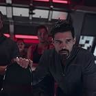 Wes Chatham, Steven Strait, and Dominique Tipper in Babylon's Ashes (2022)