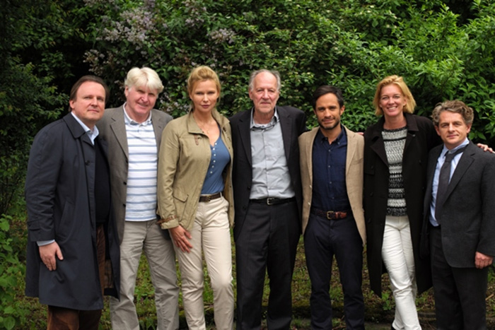 Werner Herzog, Veronica Ferres, Gael García Bernal, Nina Maag, and Volker Zack at an event for Salt and Fire (2016)