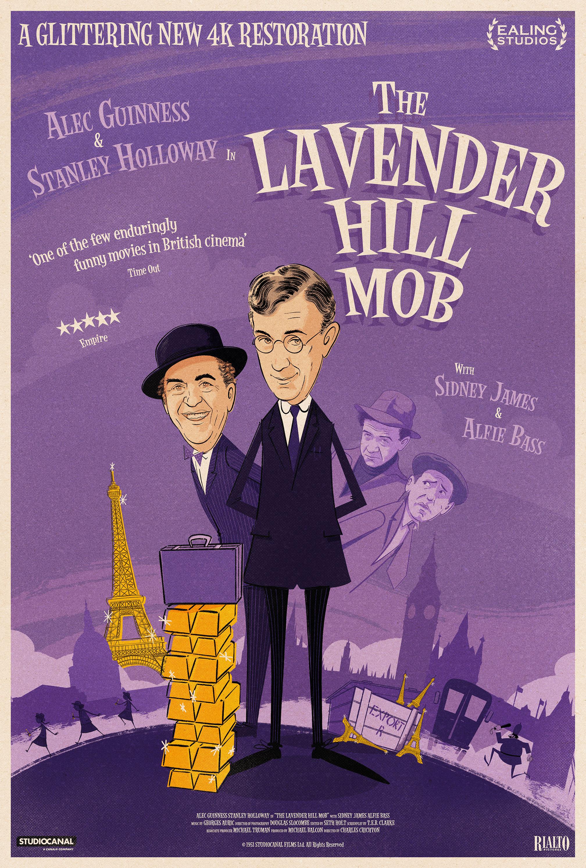 Alec Guinness, Alfie Bass, Stanley Holloway, and Sidney James in The Lavender Hill Mob (1951)