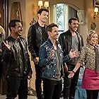 Jordan Knight, Andrea Barber, Candace Cameron Bure, Jonathan Knight, Joey McIntyre, Jodie Sweetin, Danny Wood, and New Kids on the Block in Fuller House (2016)