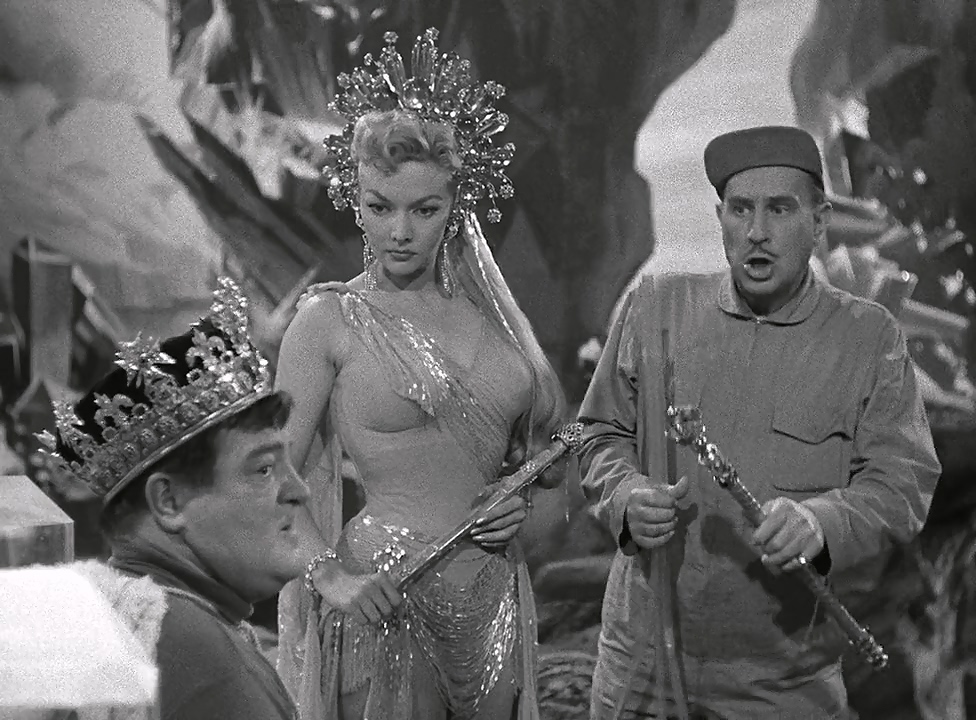 Bud Abbott, Mari Blanchard, and Lou Costello in Abbott and Costello Go to Mars (1953)