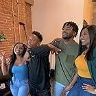 BTS of BOXED IN, with co-stars Reginae, Ernestine, & Lil Zane