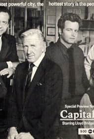 Helen Slater, Lloyd Bridges, Chelsea Field, Mark Blum, William Russ, and Michael Woods in Capital News (1990)