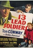 Tom Conway, John Newland, and Maria Palmer in 13 Lead Soldiers (1948)