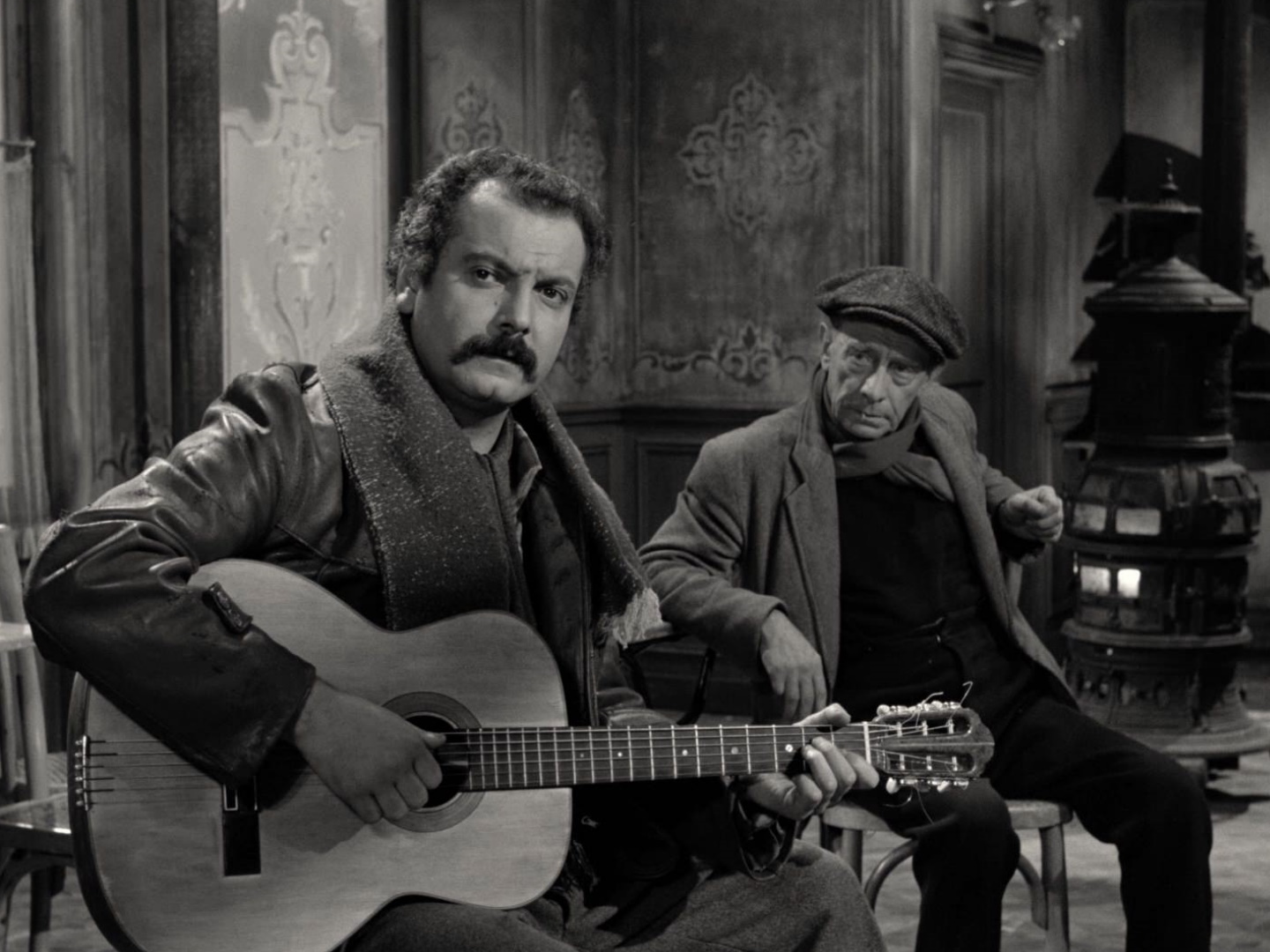 Georges Brassens and Édouard Francomme in The Gates of Paris (1957)