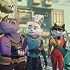 Mallory Low, Shelby Rabara, Darren Barnet, and Aleks Le in Samurai Rabbit: The Usagi Chronicles (2022)