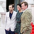 Mel Raido, Gemma Arterton and Jason Flemyng attend a UK Premiere of 'Gemma Bovery' at Somerset House on August 6, 2015 in London, England. 