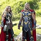 Natalie Portman and Chris Hemsworth in Thor: Love and Thunder (2022)