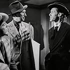 Dana Andrews, John Carradine, and Olin Howland in Fallen Angel (1945)