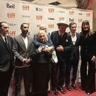 John C. Reilly, Carol Kane, Joaquin Phoenix, Jake Gyllenhaal, Riz Ahmed, and Rebecca Root in The Sisters Brothers (2018)