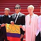 Jeanne Balibar, Elkin Díaz, Tilda Swinton, Apichatpong Weerasethakul, and Juan Pablo Urrego at an event for Memoria (2021)