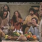 Dana Carvey, Jon Lovitz, Kevin Nealon, A. Whitney Brown, Phil Hartman, Jan Hooks, and Paul Simon in Saturday Night Live (1975)