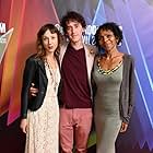 Angela Enahoro, Rob Savage, and Annie Hardy at an event for Dashcam (2021)