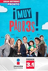 Víctor González, Dulce María, Héctor Suárez Gomiz, and Mario Morán in Papis muy padres (2017)