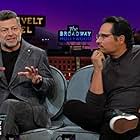 Michael Peña and Andy Serkis in The Late Late Show with James Corden (2015)