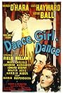 Maureen O'Hara, Lucille Ball, and Louis Hayward in Dance, Girl, Dance (1940)