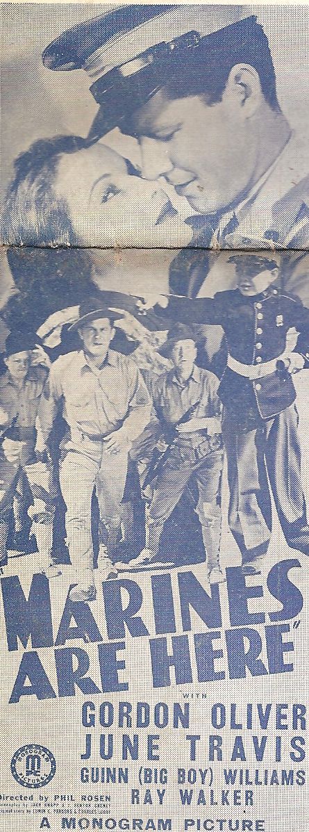 Ronnie Cosby, Gordon Oliver, June Travis, and Guinn 'Big Boy' Williams in The Marines Are Here (1938)