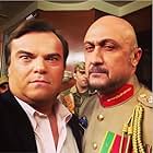 With Jack Black on the set of The Brink