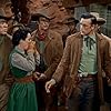 Ward Bond, Scott Brady, Ian MacDonald, and Mercedes McCambridge in Johnny Guitar (1954)