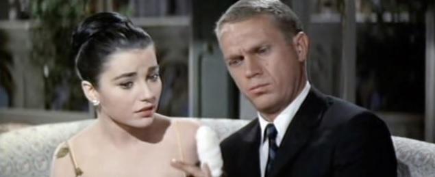 Steve McQueen and Brigid Bazlen in The Honeymoon Machine (1961)