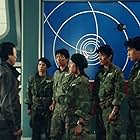 Masaru Fujimaki, Haruki Hamada, Shirô Izumi, Kazuoki Takahashi, Hiroko Nishimoto, and Mai Ooishi in Blitzkrieg Squadron Changeman (1985)