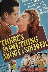 Bruce Bennett, Evelyn Keyes, Tom Neal, Robert Stanford, Frank Sully, and Lewis Wilson in There's Something About a Soldier (1943)