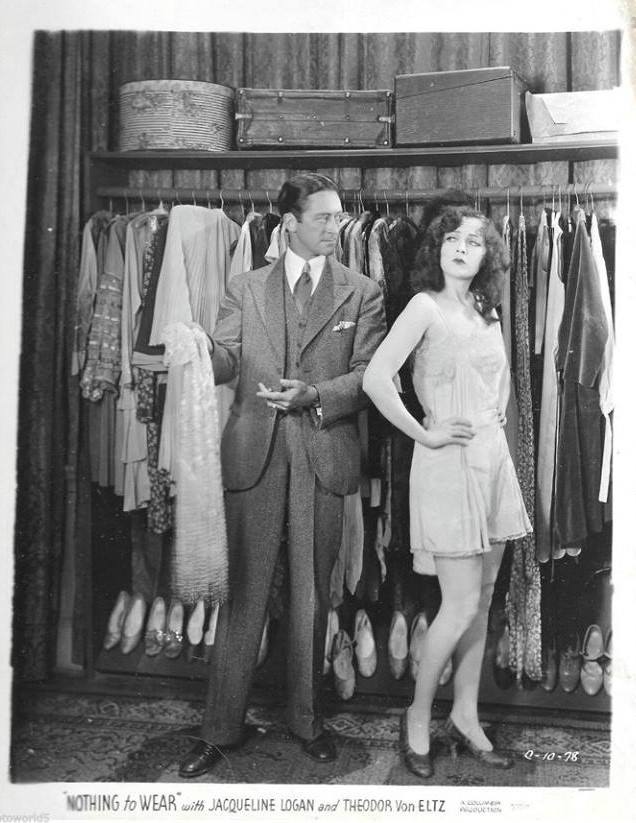 Jacqueline Logan and Theodore von Eltz in Nothing to Wear (1928)