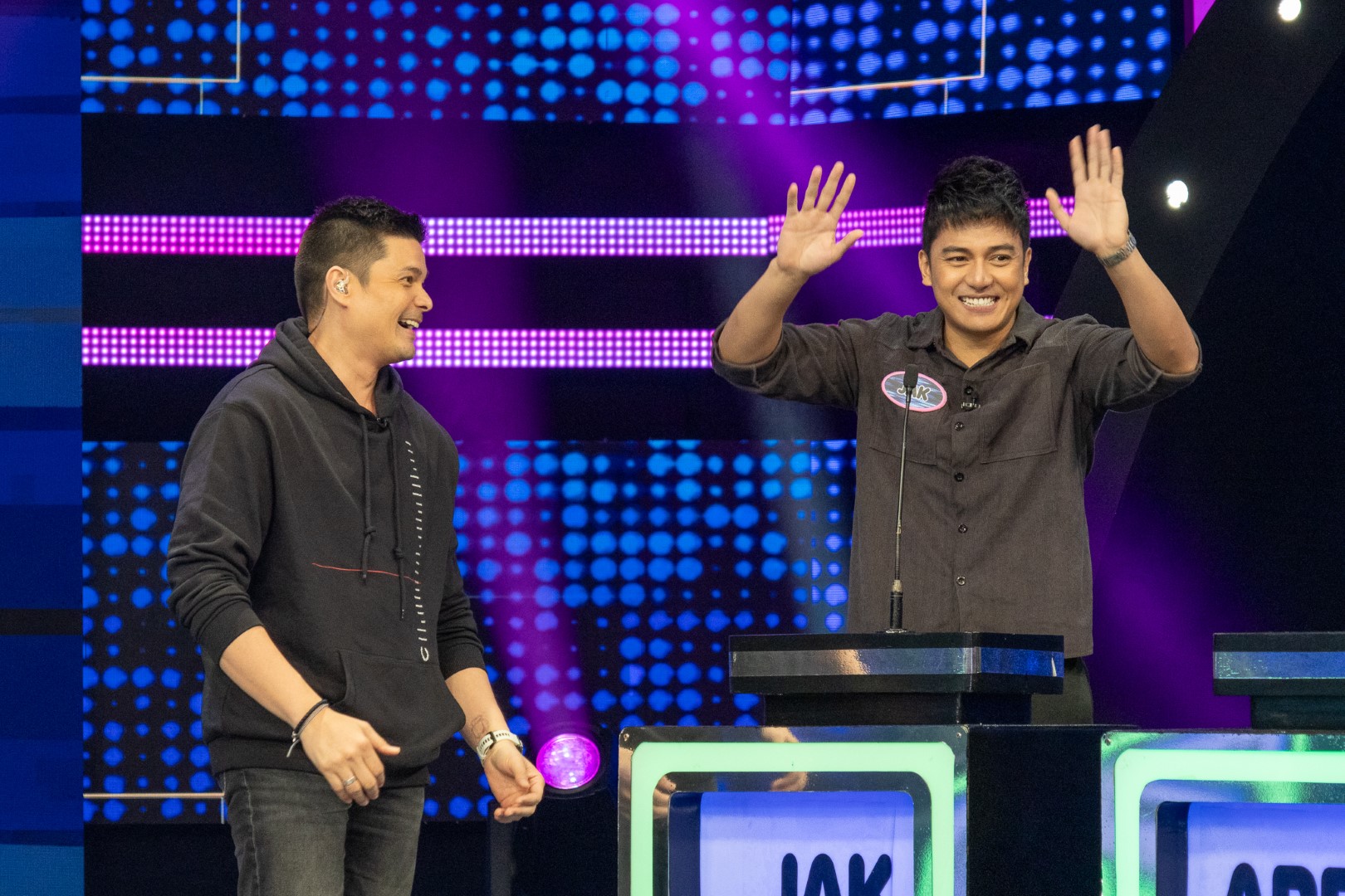 Dingdong Dantes and Jak Roberto in Family Feud Philippines (2022)