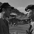 Denholm Elliott and Tom Courtenay in King Rat (1965)