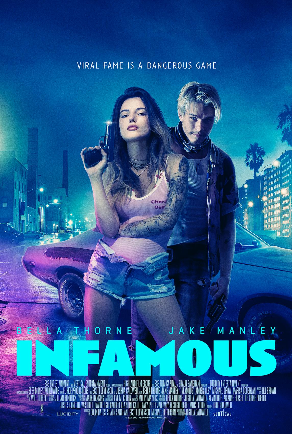 Bella Thorne and Jake Manley in Infamous (2020)