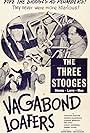 Moe Howard, Larry Fine, Shemp Howard, and Christine McIntyre in Vagabond Loafers (1949)