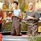 Gail Simmons, Tom Colicchio, and Kristen Kish in The Good Land (2024)