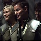 Jamie Bamber, Katee Sackhoff, and Sebastian Spence in Battlestar Galactica (2004)