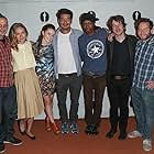 John Gallagher Jr., Brie Larson, Ron Najor, Asher Goldstein, Destin Daniel Cretton, LaKeith Stanfield, and Kaitlyn Dever at an event for Short Term 12 (2013)