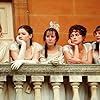 Keira Knightley, Jena Malone, Rosamund Pike, Talulah Riley, and Carey Mulligan in Pride & Prejudice (2005)