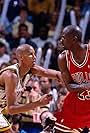 Michael Jordan and Reggie Miller in The Last Dance (2020)