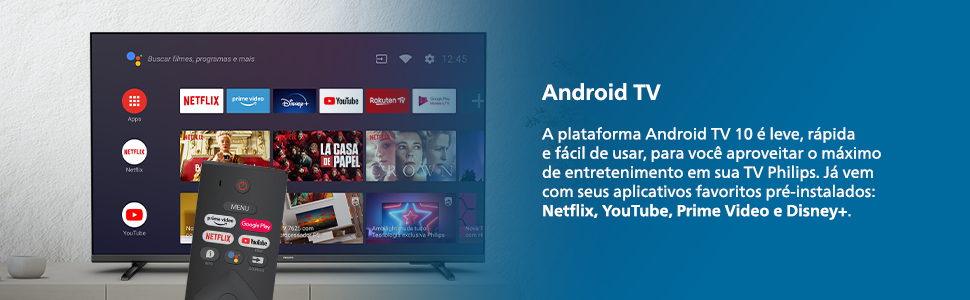 android tv, tv hd, design fino, aplicativos, smart tv, hdr, assistente google, tv bluetooth