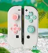 GeekShare Silicone Cross D-Pad Button Caps Set Joystick Cover - ABXY Key Buttons Sticker Compatib...