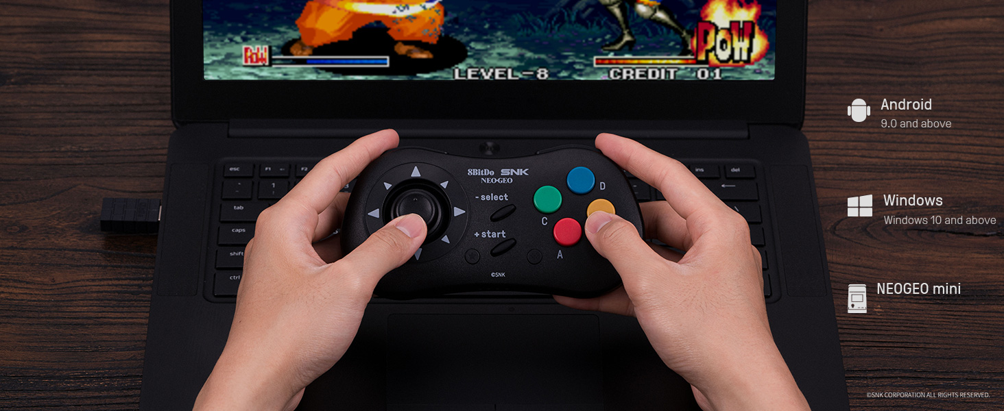 NEOGEO Wireless Controller for pc Windows, Android, and NEOGEO mini