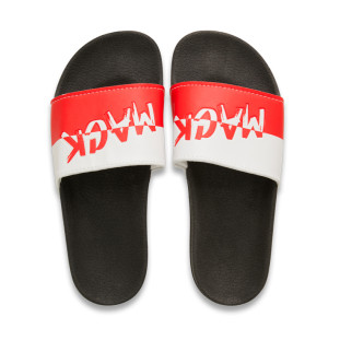 CHINELO SLIDE VERMELHO/BRANCO