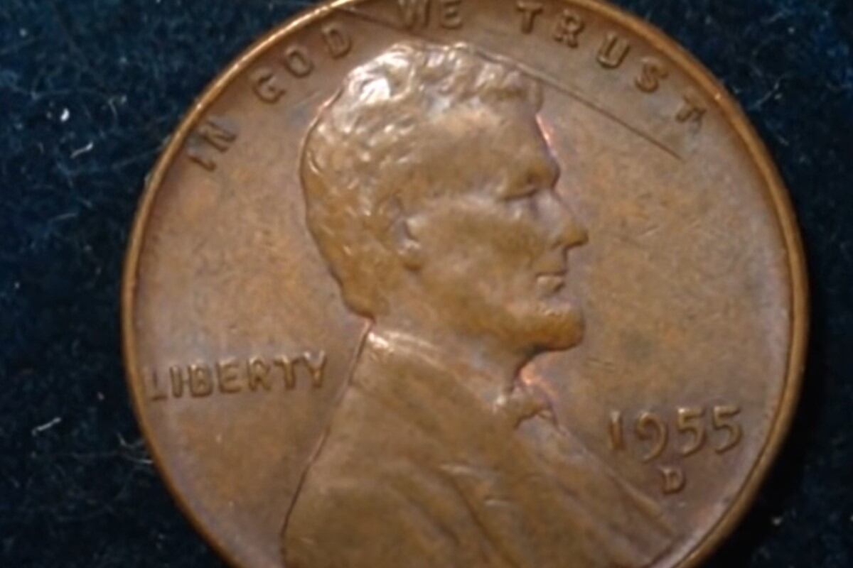 La moneda de un centavo acuñada en 1955 en los Estados Unidos (Foto: BigDCoins / YouTube)